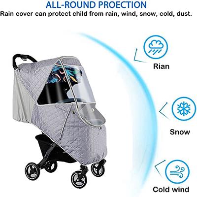 Universal Rain Cover for Pushchair Baby Travel Stroller Weather Shield  Windproof with Canopy Net Waterproof Dust Shield Cover Protector for  Outdoor Rain Snow Cover Accessory - Yahoo Shopping