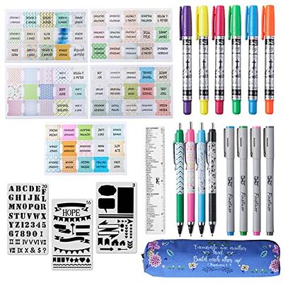  Bible Journaling Kit with Bible Highlighters/Markers and Pens No Bleed,  Bible