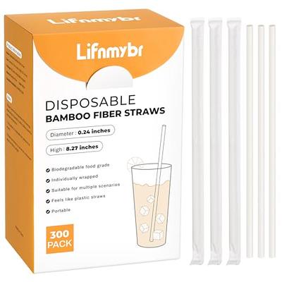 Neon Plastic Flexible Drinking Straws, Disposable Individually Wrapped (7.75 in, 500 Pieces)