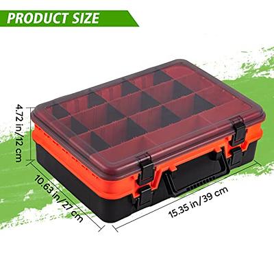 Dicunoy Small Parts Organizer, Plastic Tools Storage Box, Double Sided  Hardware Organizers with Handle and Adjustable 34-Compartments Dividers,  Perfect for Storage Screws, Nuts, Nails, Bolts 