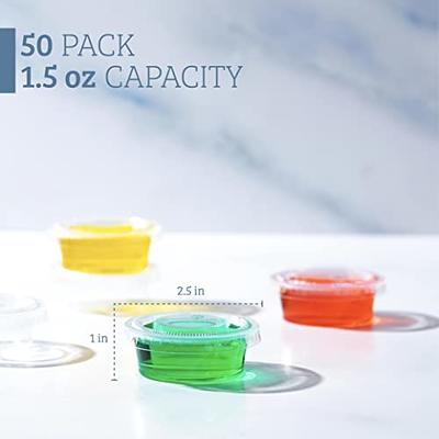 RIKICACA 4oz 200 Pack Small Plastic Containers with Lids Jello