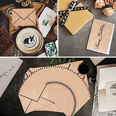 Elegant Brown Kraft Paper Envelopes - Pack of 100