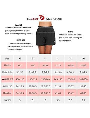 BALEAF Women's 5 Running Shorts with Liner Quick Dry High Waisted Athletic  Gym Lined Shorts Workout Zipper Pocket Black Size XL - Yahoo Shopping