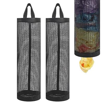 Grocery Bags Holder Organizer Trash Bag Hanging Storage Mesh Dispenser  Kitchen Reusable Garbage Bag Wall Mount