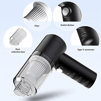 SAKOLD Handheld Vacuum Mini Portable Rechargeable Car Vacuum Cleaner  Cordless with 8000PA Powerful Suction for Car Home and Office, with 2  Washable