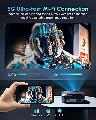 Proyector WiFi Bluetooth 5G y 2.4G, Native Full HD 1080P 4K