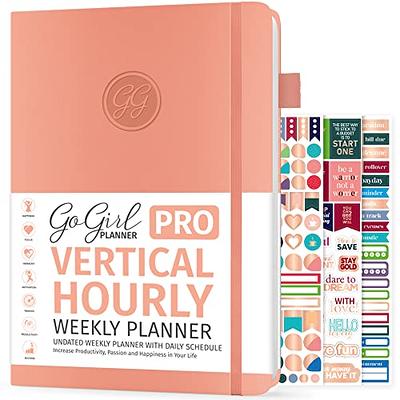  POPRUN 2024 Planner Daily Weekly and Monthly 8.5''x 6.5'' - Agenda  2024 Appointment Book with Hourly Time Slots, Hard Cover, Monthly Tabs, 100  GSM - Pacific Green : Office Products