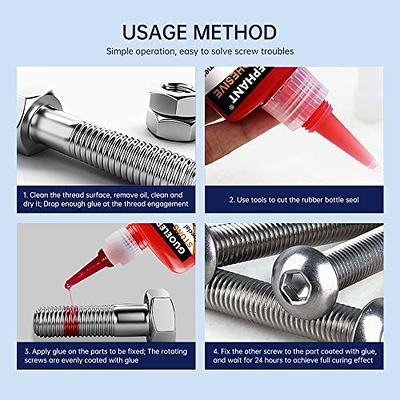 Guoelephant 15ML Red Threadlocker Universal Metal Glue High Strength  Anaerobic Curing Sealant Heavy Duty Screw Glue Repair. - Yahoo Shopping