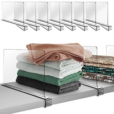 Acrylic Shelf Dividers, Clear Shelf Divider for Closets, Plastic Shelve  Divider for Clothes Purses Separators, Wood Shelves Organizer for Bedroom