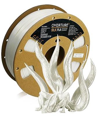 Overture OVERTURE Silk Filament PLA 1.75mm Clog-Free Shiny 3D Printer  Filament, 1kg Spool (2.2lbs), Dimensional Accuracy +/- 0.03 mm, Fit