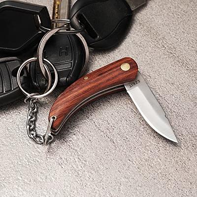  EZKIT Small Pocket Knife, EDC Knife with Stainless Steel and  Wood Handle, Small Folding Knife, Blade Length1.5in : Tools & Home  Improvement