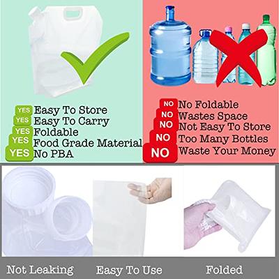 Spoilu Collapsible Water Container Bag, Food Grade Transparent Plastic Water  Storage Containers, Camping and Hiking Backpacking Emergency Water Storage  Bag, Water Bags for Drinking 1.32 Gallon - Yahoo Shopping