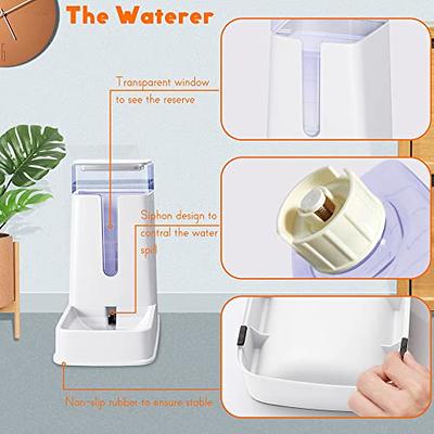 Hipidog Automatic Pet Feeder Small&Medium Pets Automatic Food Feeder and Waterer Set 3.8L, Travel Supply Feeder and Water Dispenser for Dogs Cats Pets