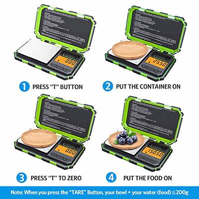 AMIR Digital Mini Scale, 200g /0.01g Pocket Scale, 50g Calibration Weight,  Electronic Smart Scale, 6 Units, LCD Backlit Display, Tare, Auto Off,  Stainless Steel (Battery Included) - Yahoo Shopping