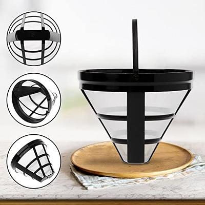 Reusable No.4 Cone Coffee Maker Filters for Ninja Coffee Bar Brewer  Replacement Permanent Basket Filter (2 Coffee Filters)