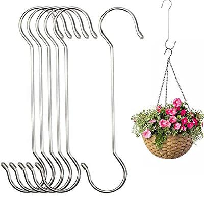  DINGEE 6 Inch Large S Hooks for Hanging Plants,10 Pack