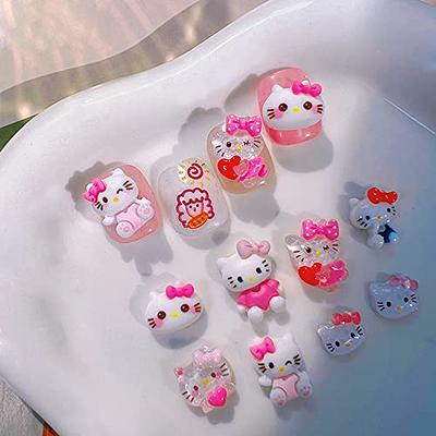 20pcs Cartoon Nail Charms for Acrylic 3D Decoration Hello kitty Nail  Jewelry for Women Girls Accessories DIY Craft Decoration - AliExpress