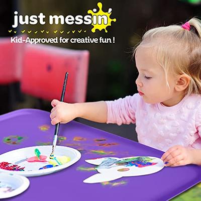 Just Messin' Silicone Art Mat for Crafts, Resin, Paint, Slime &  Jewelry-Making Multipurpose Table Protector with Raised Sides to Hold Mess,  Non-Slip Heat Resistant, 16”x26” Mat with .6 Edge, Purple - Yahoo