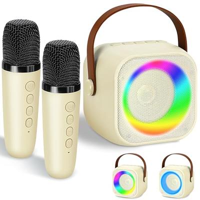 BONAOK Kids Mini Karaoke Machine with Bluetooth and Wireless Microphone for  Adults, Portable Karaoke Toys & Birthday Gifts for Girls 4-12 Years