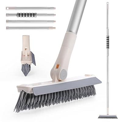 Long Handle Crevice Brush Stiff Bristles Grout Brush Extendable