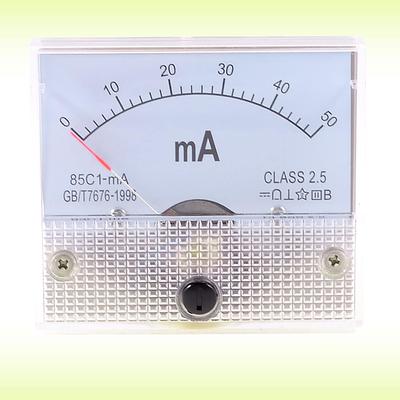 2.5 Accuracy DC 0-50mA Analog Current Panel Meter Ammeter 85C1-mA - DC 0-50mA  - Yahoo Shopping