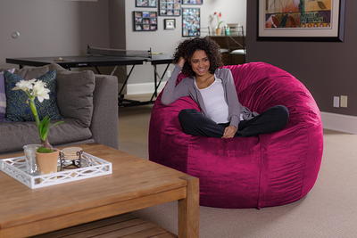 6' Huge Bean Bag Chair With Memory Foam Filling And Washable Cover Blue -  Relax Sacks : Target