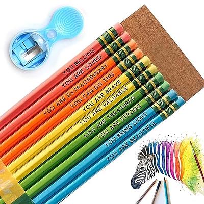 Personalised Children's Pencil Set Wooden Coloured Pencils Engraved Message