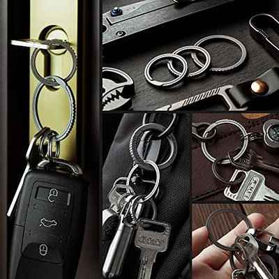 TISUR Titanium Carabiner Keychain Clip+Key Rings for Keychains