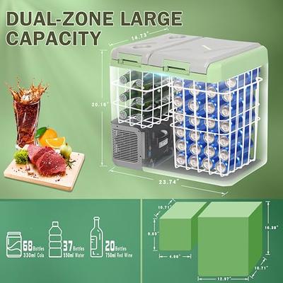 55 Litre Dual Zone Portable Compressor Camping Refrigerator and Freezer