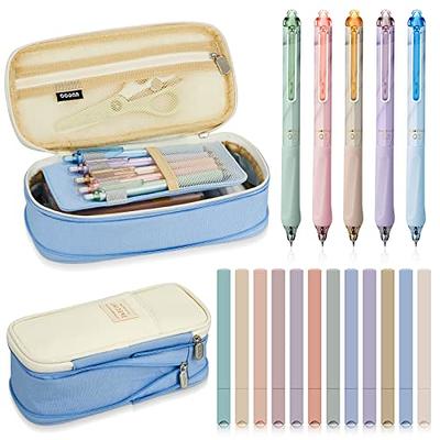 Nicpro 39 PCS Aesthetic School Supplies with Big Capacity Pen Case, 12