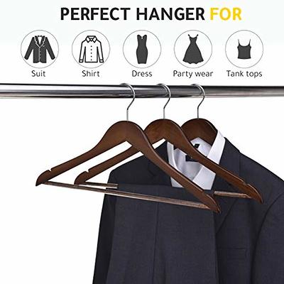 Slim-line Wood Hangers For Pants & Skirts - Bamboo Wood Hangers