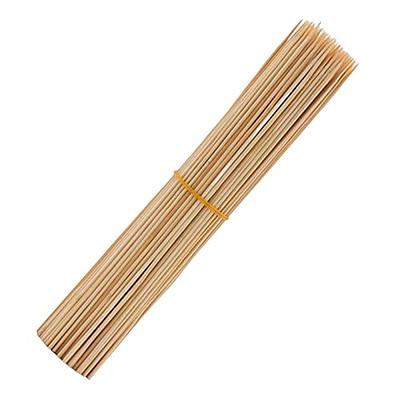 100 Pcs 12 inch Bamboo Skewers Wooden BBQ Sticks for Shish Grill