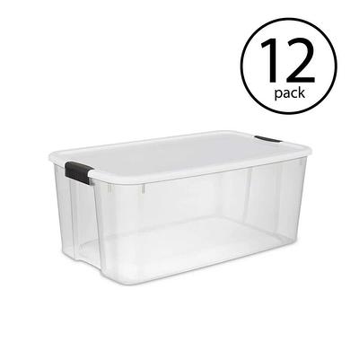 Sterilite 56 qt. Latching Stackable Wheeled Storage Container with Lid  (8-Pack), Clear - Yahoo Shopping