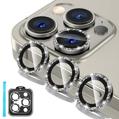 All in one aluminum glass camera lens protector for iphone 15 Pro