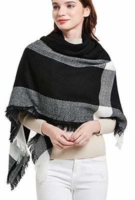 Loritta Womens Scarf Fashion Long Plaid Shawls Wraps Big Grid Winter Warm  Lattice Large Scarves Gifts