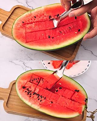 1pcs 2 In 1 Portable Watermelon Fork Slicer Multi-purpose