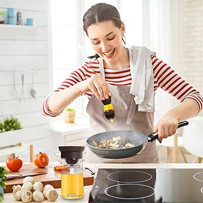 Kitchen Oil Bottle Silicone Glass Oil Container With Brush Barbecue Spray Bottle  Oil Dispenser For Kitchen Cooking BBQ Oil Cruet