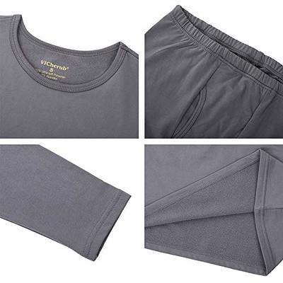 ViCherub Thermal Underwear for Men Fleece Lined Long Johns Thermals Top and  Bottom Set Base Layer for Cold Weather Grey M - Yahoo Shopping