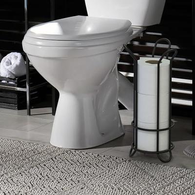 BROOKSTONE Black Toilet Paper Holder Freestanding Bathroom