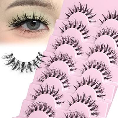 Manga Lashes, Spiky Korean Anime False Eyelashes Natural Look, Japanese  Wispy Strip Lashes, that Look Like Individual Clusters Lashes, Asian  Cosplay Doll Eyelashes, 5 Pack 