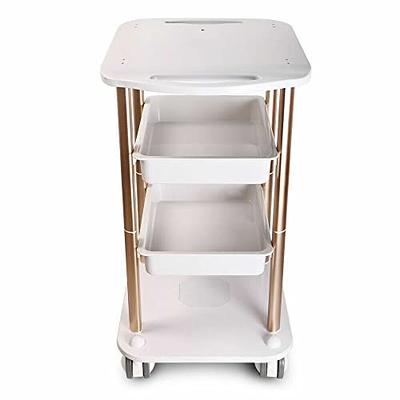 3 Tier Rolling Cart, Ajustable Art Craft Cart Organizer on Wheels, Metal  Utility