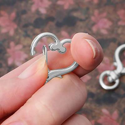 150Pcs Heart-Shaped Swivel Snap Hook Set,Metal Spring Snap