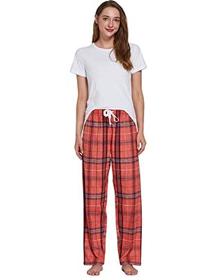  Womens 100% Cotton Super Soft Flannel Plaid Pajama/Lounge  Pants-F17003-XL