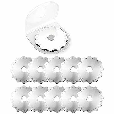 Abuff Rotary Cutter Blades 45mm, 10 Pcs Serrated Rotary Cutter Blades with  Storage Case, Perforating Rotary Replacement Blade for Crochet Edge  Projects, Fleece, Compatible with 45mm Rotary Cutters - Yahoo Shopping