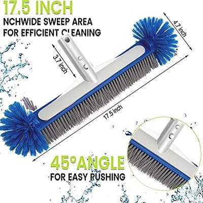 20 Floor & Wall Pool Brush Adjustable Angle Ez Clip Handle Curved