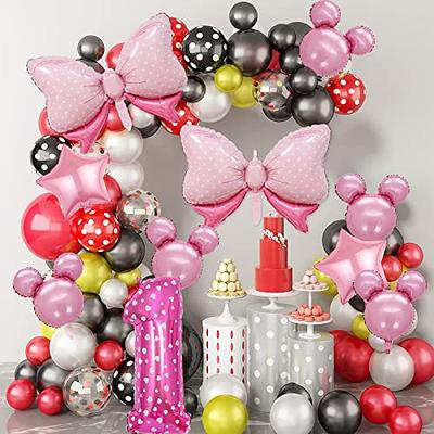 Bouquet de ballons en aluminium d’anniversaire Minnie Mouse Forever,  gonflage à l’hélium inclus, paq. 5