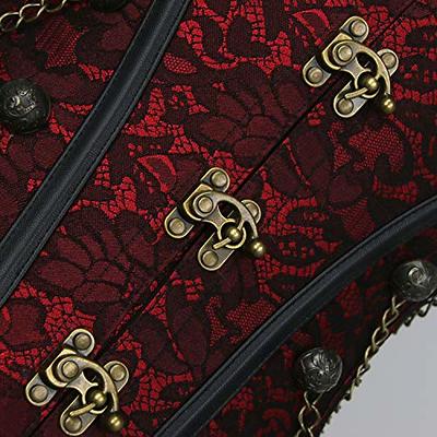 Steampunk Gothic Elegant Off Shoulder Jacquard Overbust Corset Top –  Charmian Corset