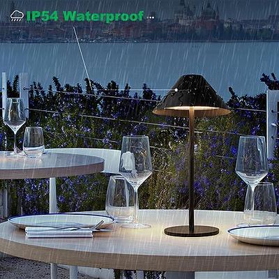 24CM LED Rechargeable Battery Operated Outdoor Touch Table Lamp Mood Light