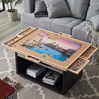 1500 Piece Wooden Jigsaw Puzzle Table - 6 Drawers, Puzzle Board | 27” X 35”  Jigsaw Puzzle Board Portable - Portable Puzzle Table | for Adults and