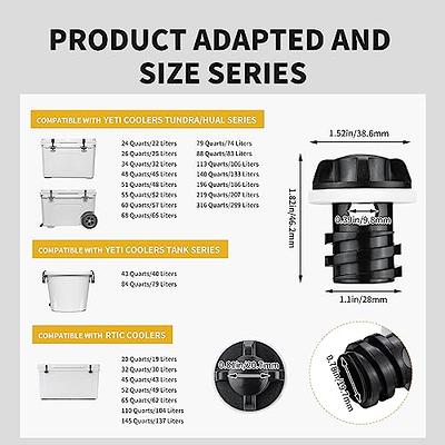 Cooler Plug for YETI, 2 Pack Cooler Drain Plug Compatible with